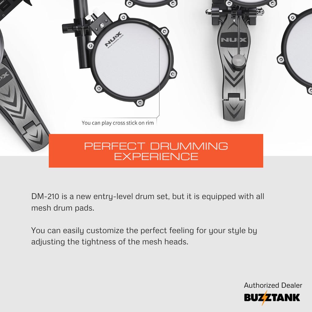 NUX DM-210 All Mesh Head Digital Electronic Drum Kit