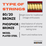 Elixir NANOWEB Acoustic Guitar Strings 80/20 Bronze