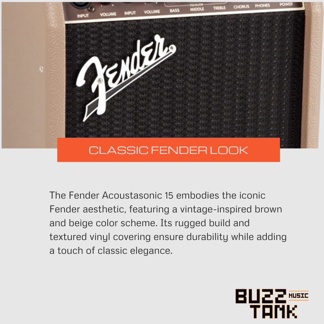 Fender Acoustasonic 15 & 40, Acoustic Guitar Amplifier, 230V UK