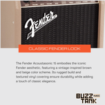 Fender Acoustasonic 15 & 40, Acoustic Guitar Amplifier, 230V UK