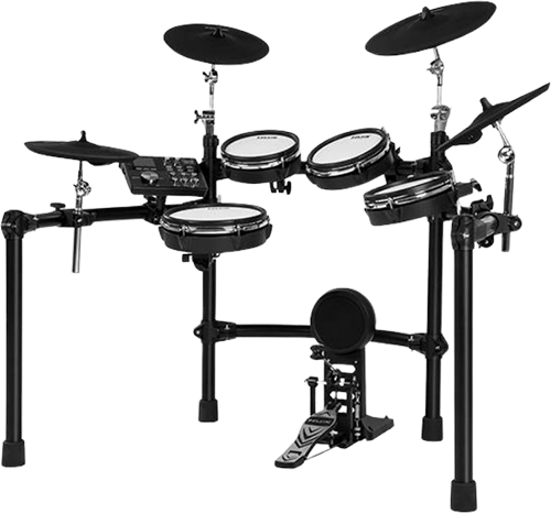 NUX DM-7X 5-Piece Full Mesh Digital Electronic Drum Set Head by Remo