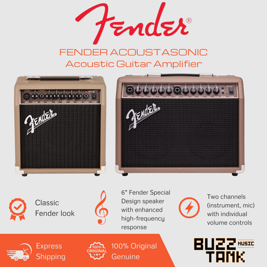 Fender Acoustasonic 15 & 40, Acoustic Guitar Amplifier, 230V UK