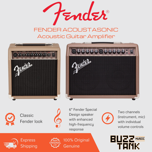 Fender Acoustasonic 15 & 40, Acoustic Guitar Amplifier, 230V UK