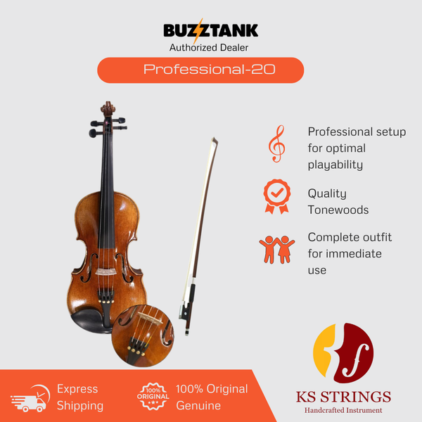 KS Strings Professional 20 Violin, Full Size 4/4