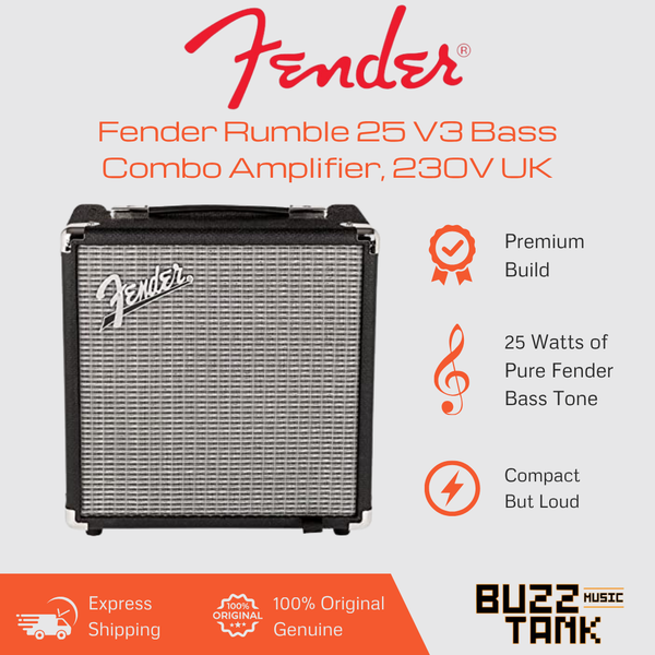 Fender Rumble 25 V3 Bass Combo Amplifier, 230V UK EU