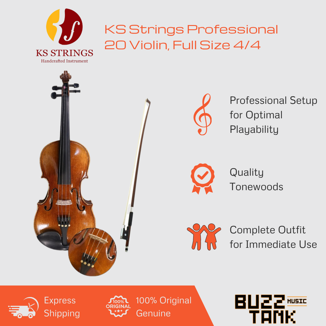 KS Strings Professional 20 Violin, Full Size 4/4