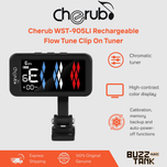 Cherub WST-905LI Rechargeable Flow Tune Clip On Tuner (WST905 WST 905)