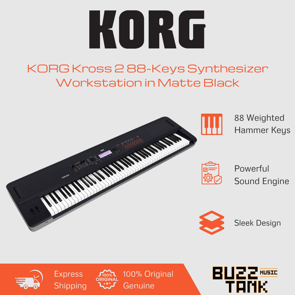 Korg KROSS 2 88 Keys Workstation Keyboard Piano Black ( KROSS2-88 )