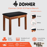 Donner DKB-10 Piano Bench, (White / Brown / Burly Wood)