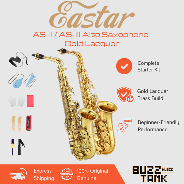 Eastar AS-II & AS-III Alto Saxophone, Gold Lacquer
