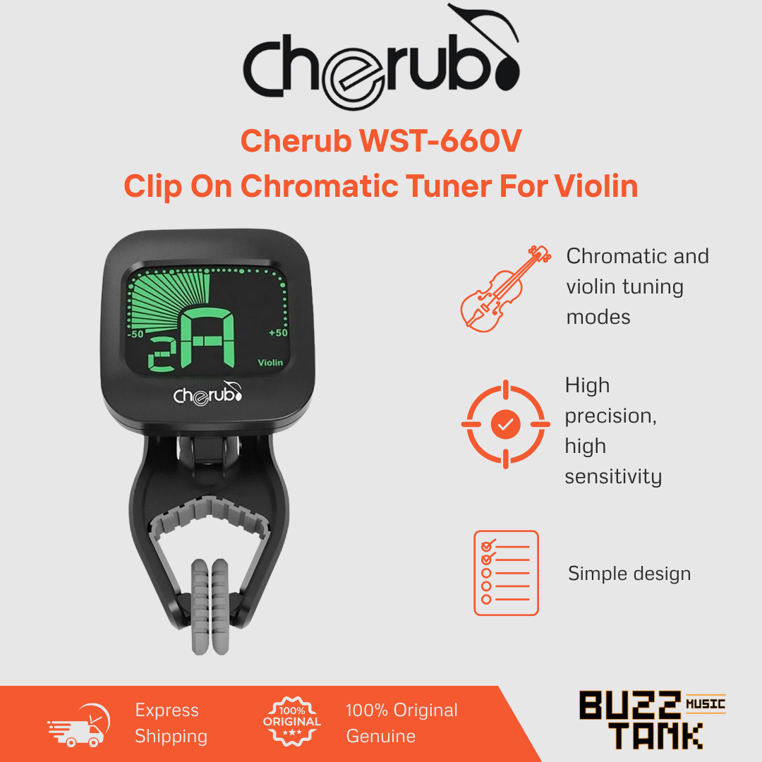 Cherub WST-660V Clip On Chromatic Tuner For Violin (WST660V)