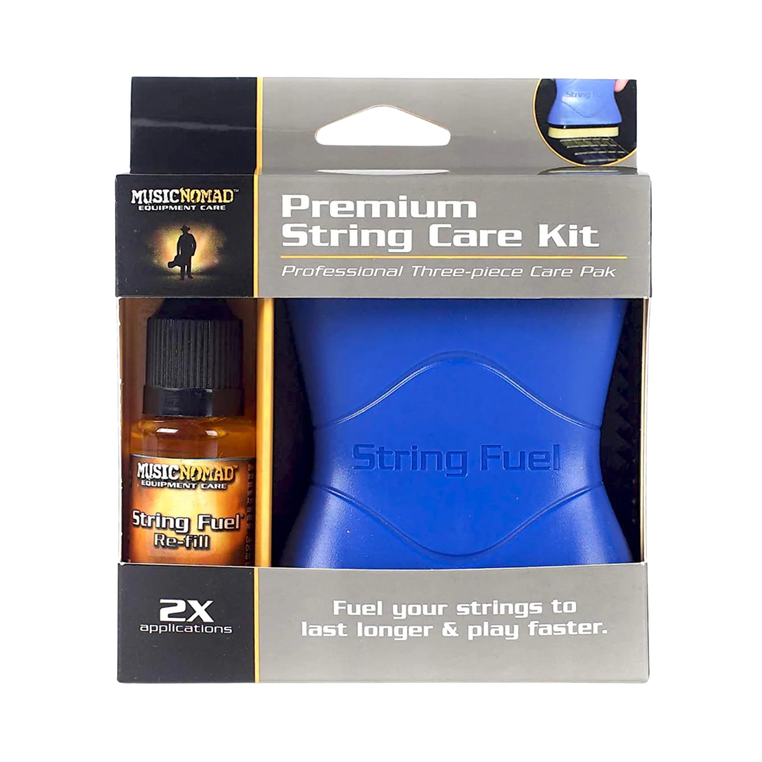 Music Nomad String Fuel MN109 Cleaner and Lubricant & MN145 Premium String Care Kit