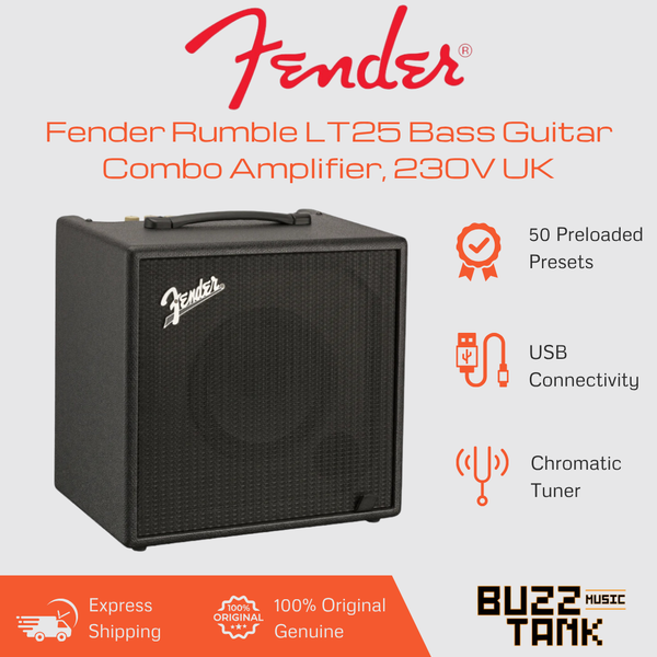 Fender Rumble LT25 Bass Guitar Combo Amplifier, 230V UK