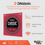 D'Addario Nylon Student Classical Guitar Strings Normal Tension