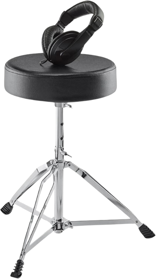 Alesis Drum Throne and Headphones Essentials Bundle