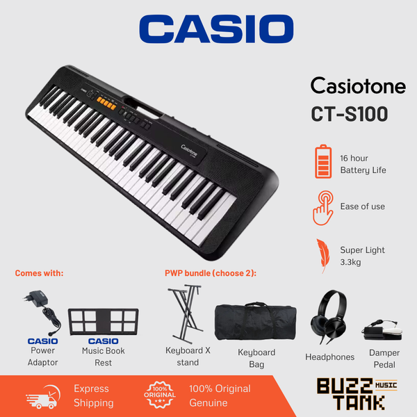 Casio CT-S100 Casiotone 61-Key Portable Keyboard