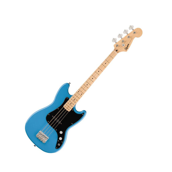 Squier FSR Sonic Bronco Bass Guitar w/Black Pickguard, Maple FB, California Blue