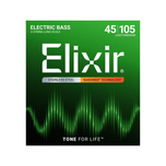 Elixir NANOWEB Medium Long Scale 4-String Electric Bass Strings 45-105