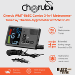 Cherub WMT-565C Combo 3 in 1 Metronome-Tuner w/ thermo-hygrometer with WCP-70
