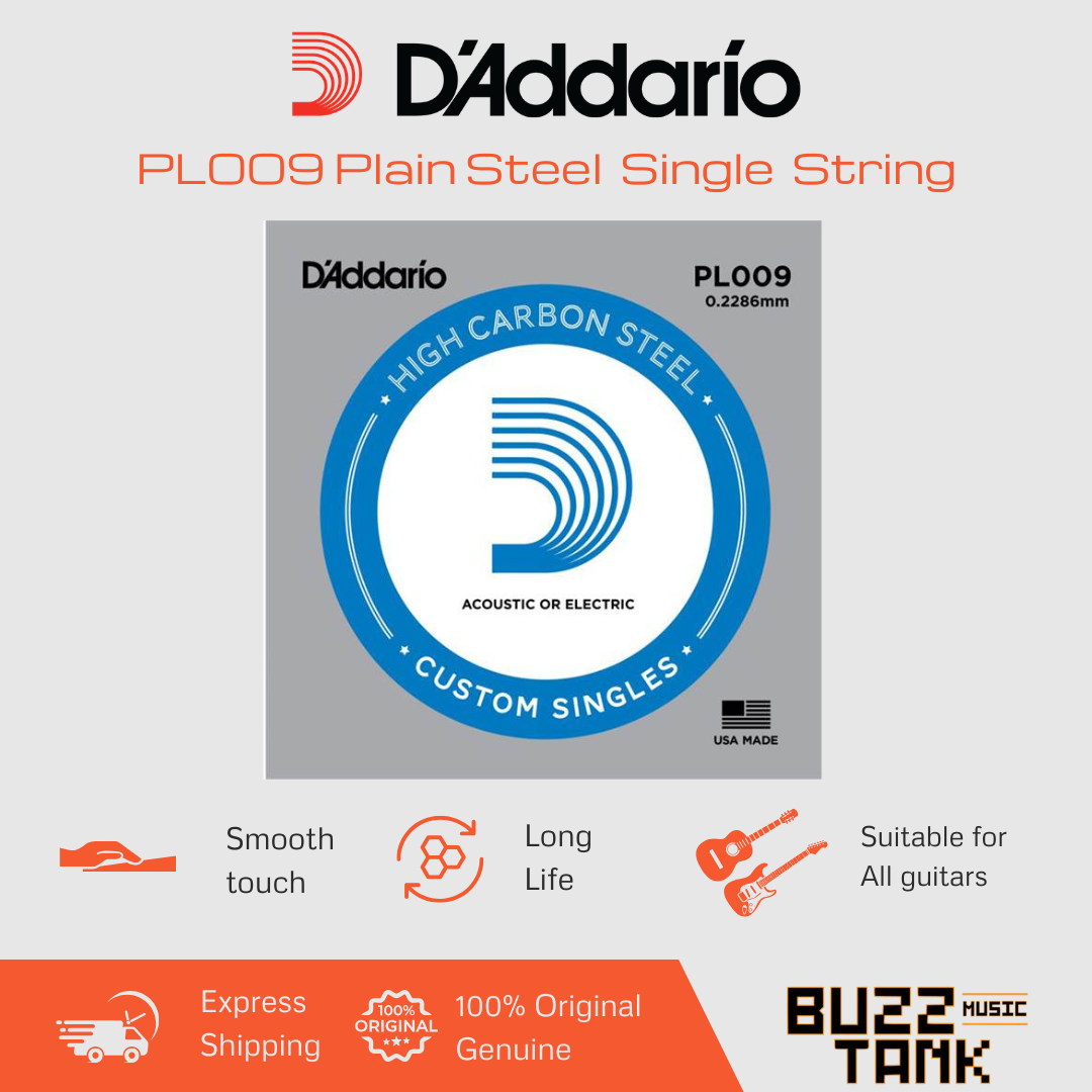 D'Addario PL009 Plain Steel Singles, PL010 Plain Steel Singles