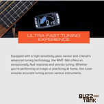 Cherub WMT-560 3-in-1 Metronome Chromatic Tuner For Guitar, Bass and Ukulele (WMT560)