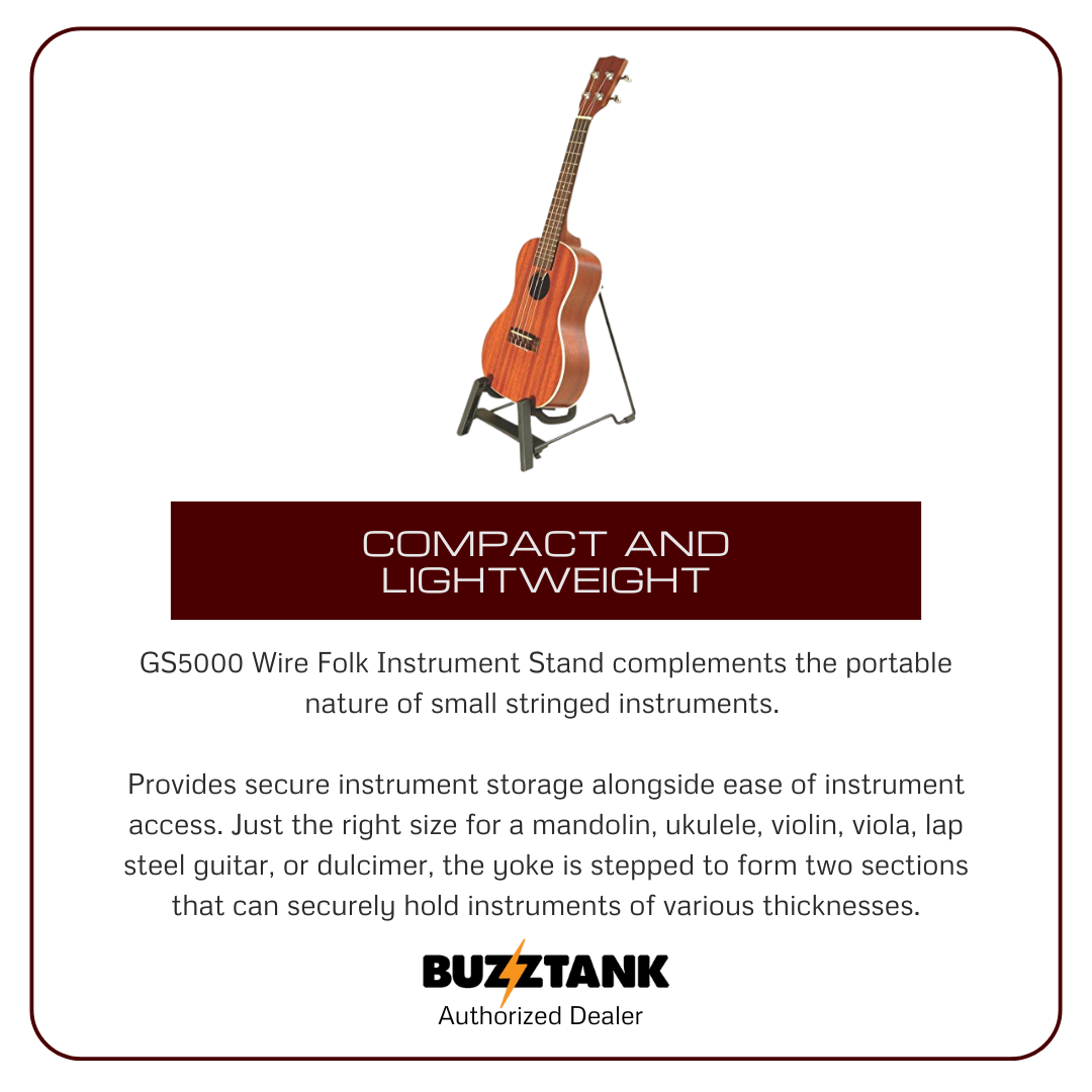 On-Stage GS5000 Fold-Flat Small Instrument Stand (Ukulele stand, violin stand, Mandolin stand)