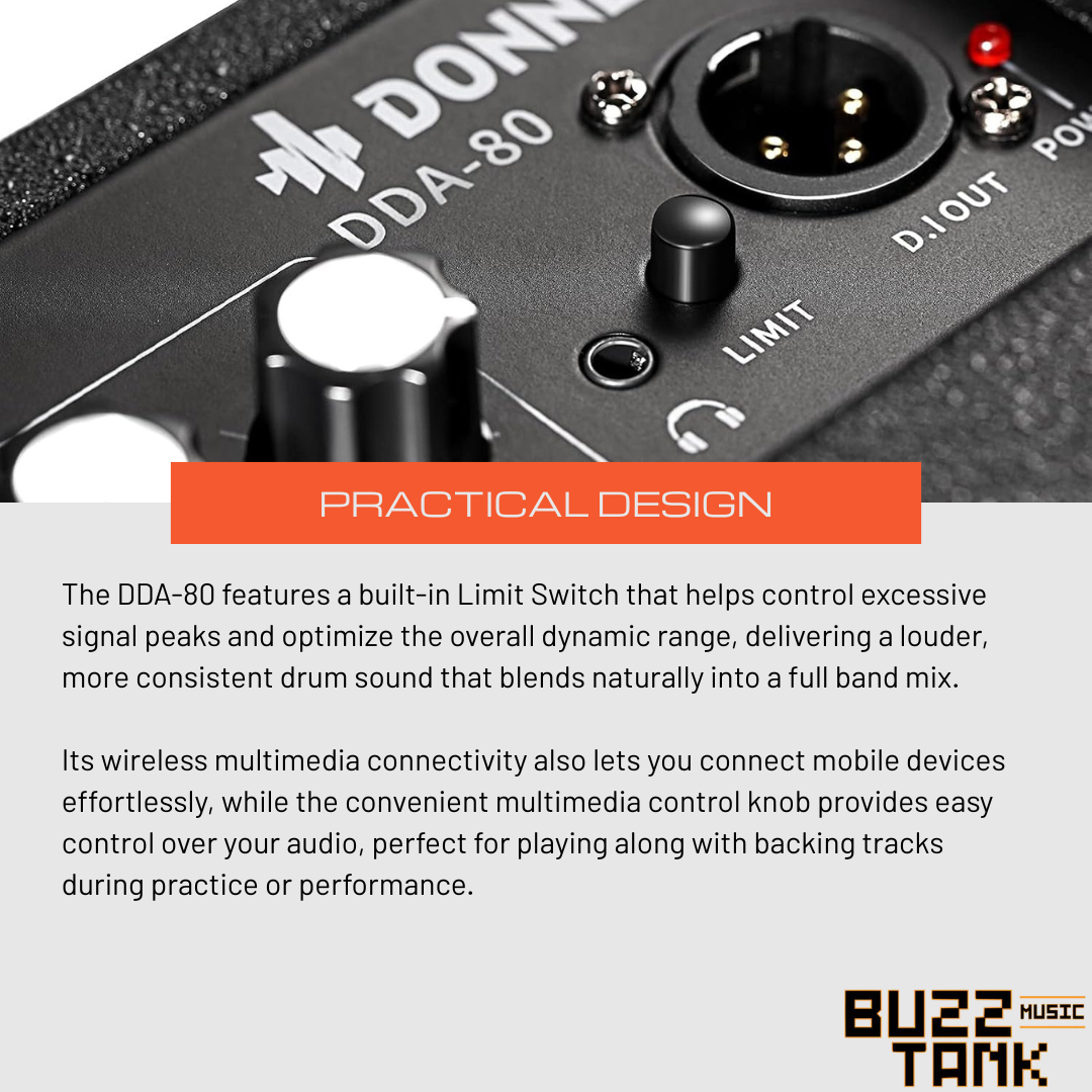 Donner DDA-80 80W Wireless Electric Drum Amplifier