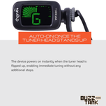Cherub WST-640C+ Auto On Chromatic Tuner for Bass Guitar Violin Ukulele Tuning