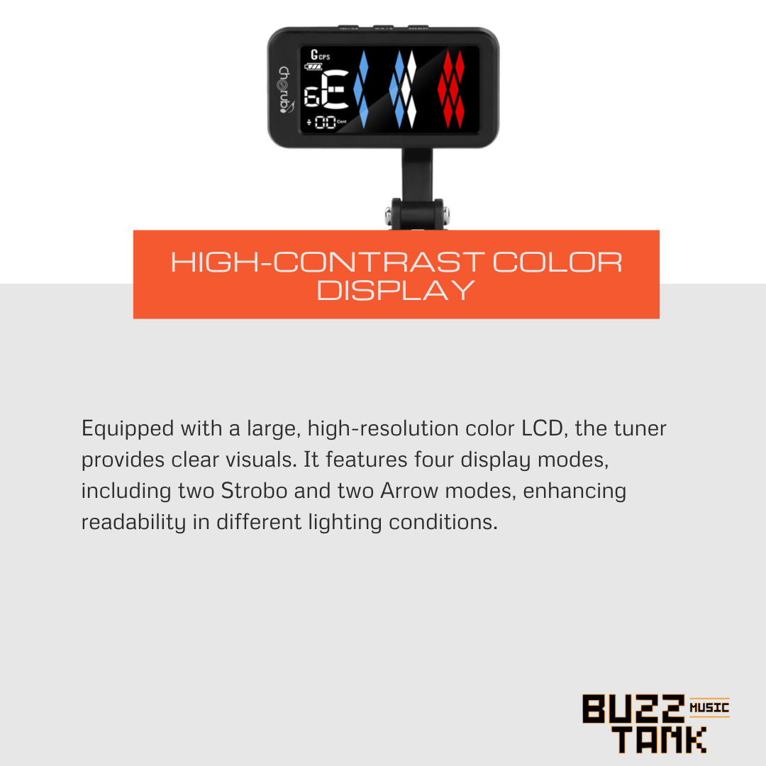 Cherub WST-905LI Rechargeable Flow Tune Clip On Tuner (WST905 WST 905)