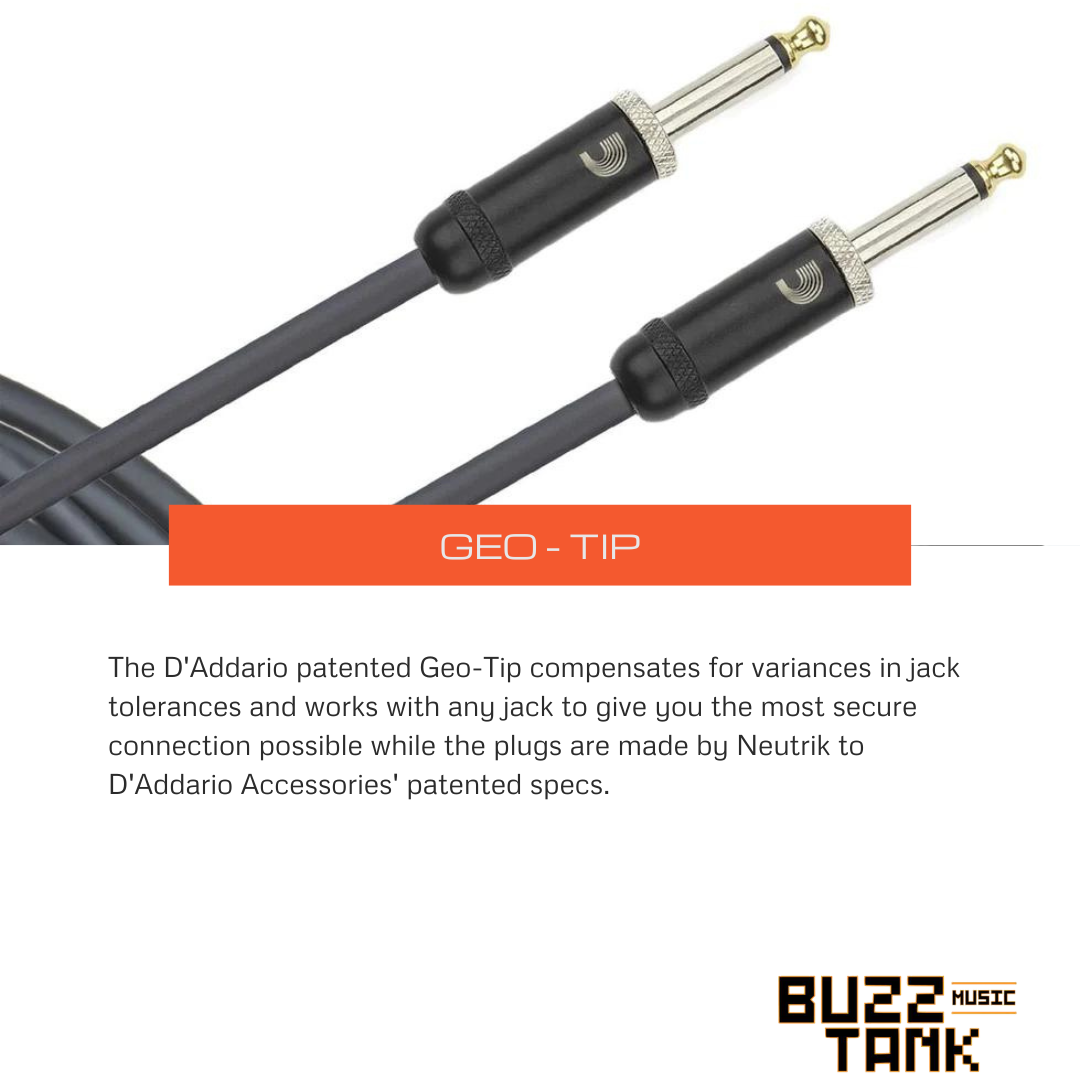 D'Addario PW-AMSG-10 American Stage Instrument Cable, 10 feet