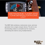 Cherub WMT-560 3-in-1 Metronome Chromatic Tuner For Guitar, Bass and Ukulele (WMT560)