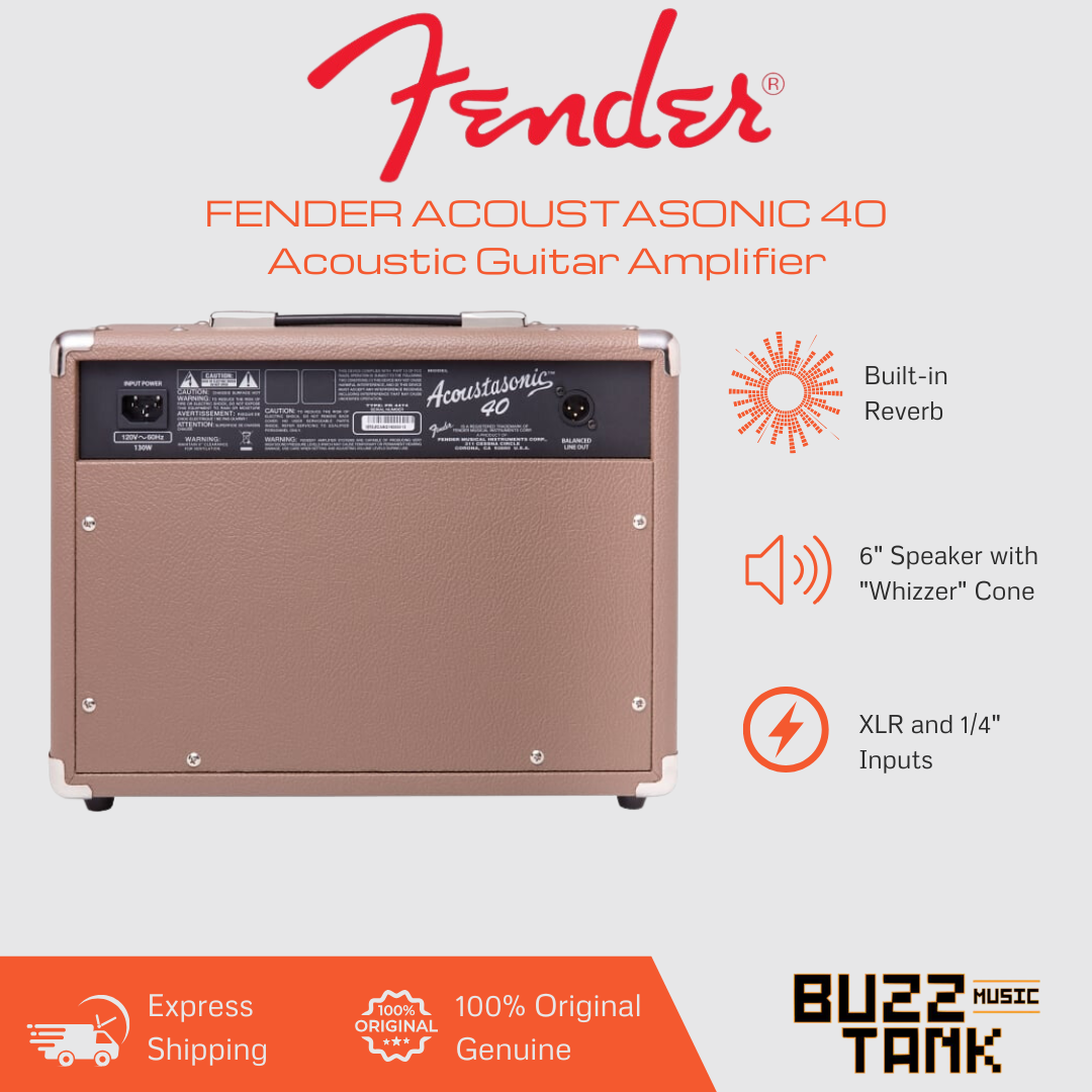 Fender Acoustasonic 15 & 40, Acoustic Guitar Amplifier, 230V UK