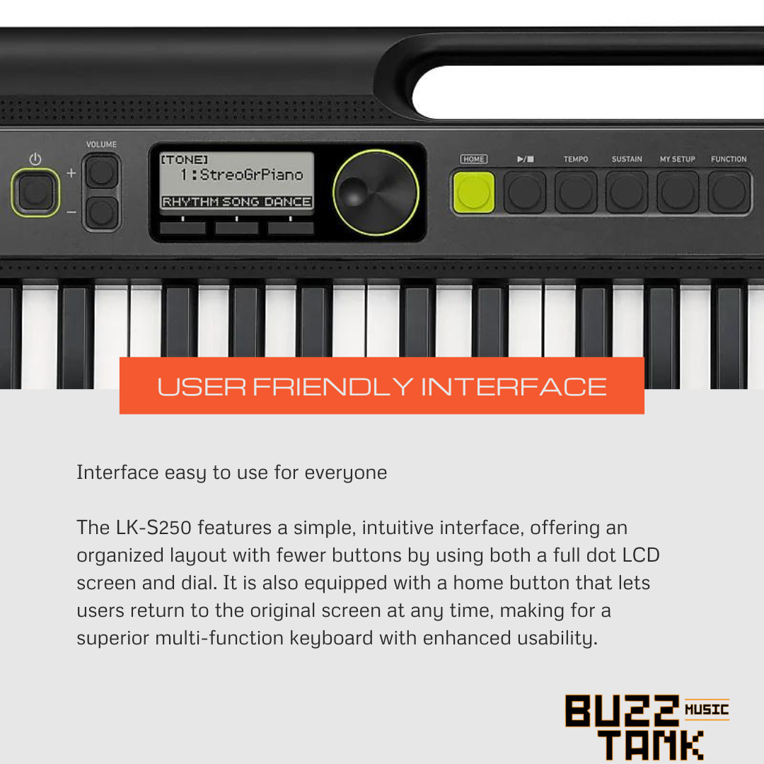 Casio LK-S250 61-Keys Casiotone Keyboard (LKS250/LK S250)