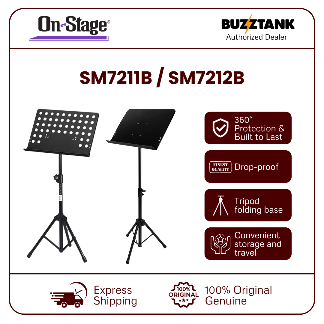 On Stage SM7211B / SM7212B Music Perforated Conductor Stand Tripod Base