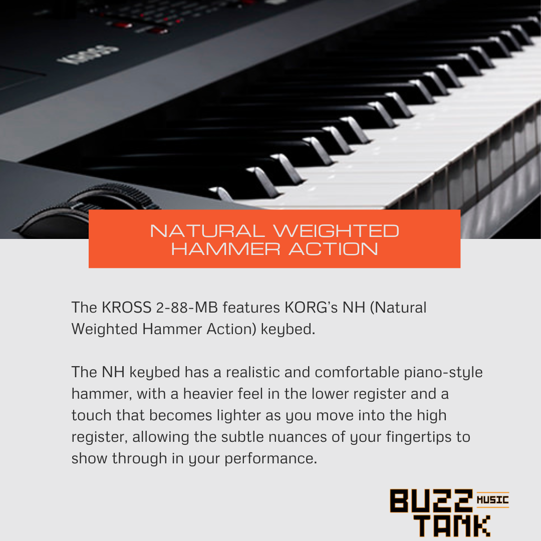 Korg KROSS 2 88 Keys Workstation Keyboard Piano Black ( KROSS2-88 )