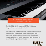 Korg KROSS 2 88 Keys Workstation Keyboard Piano Black ( KROSS2-88 )