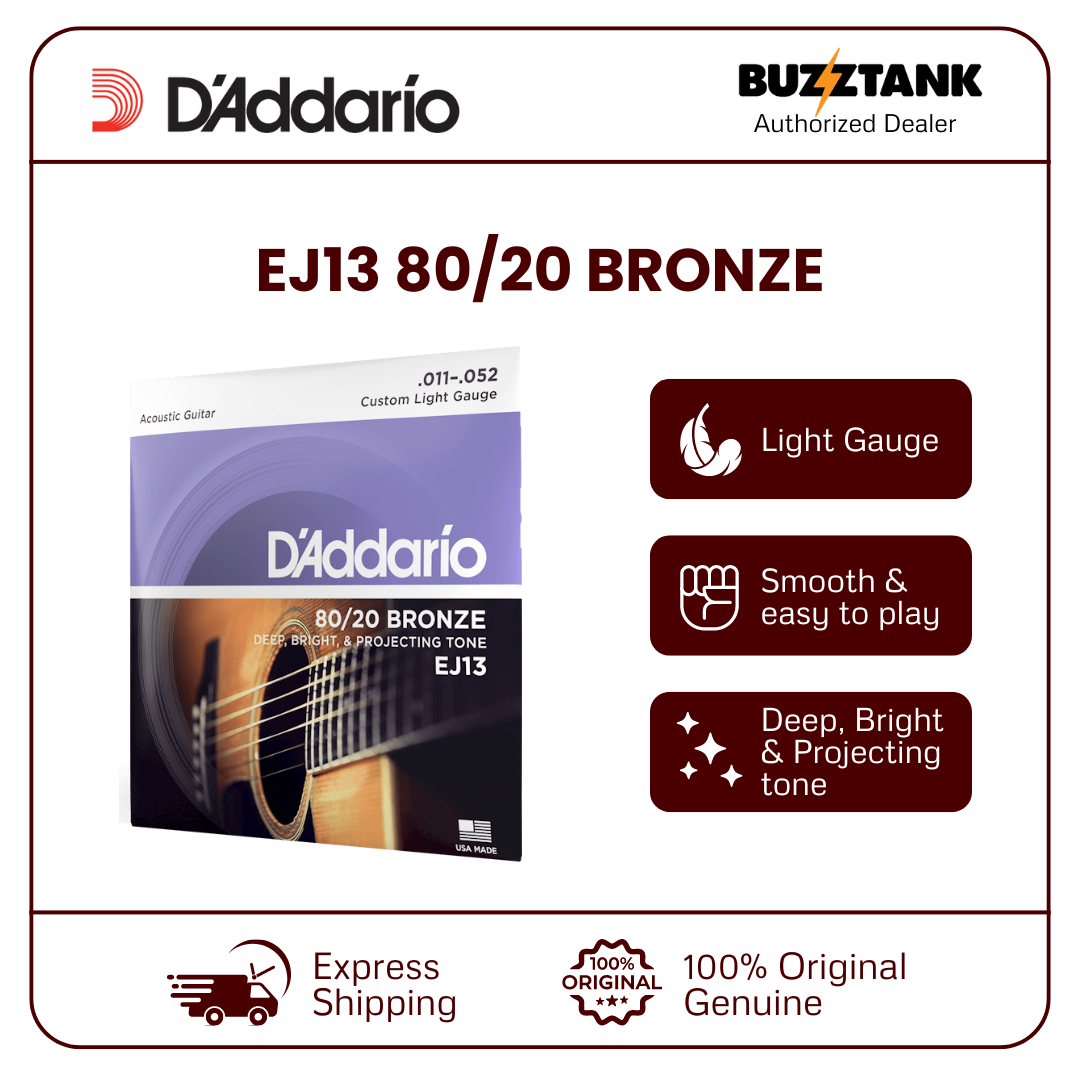 D'Addario EJ10 EJ11 EJ12 EJ13 80/20 Bronze Acoustic Guitar Strings