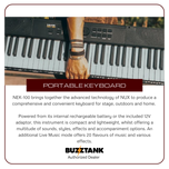 Nux NEK-100 61 Keys Portable Digital Electronic Keyboard (NEK100)