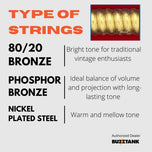 Elixir NANOWEB Acoustic Guitar Strings 80/20 Bronze