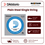 D'Addario PL009 Plain Steel Singles, PL010 Plain Steel Singles