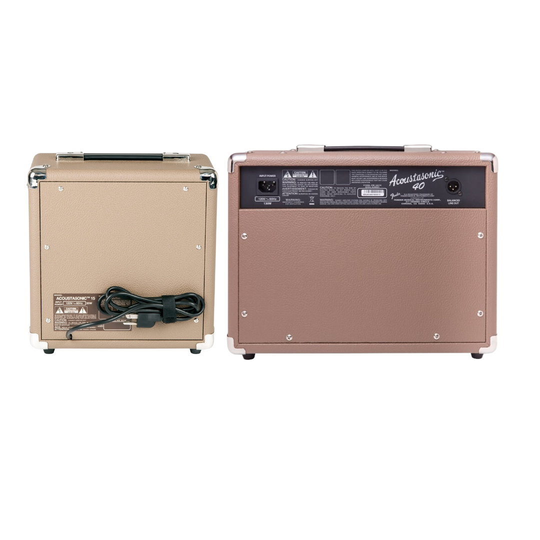 Fender Acoustasonic 15 & 40, Acoustic Guitar Amplifier, 230V UK