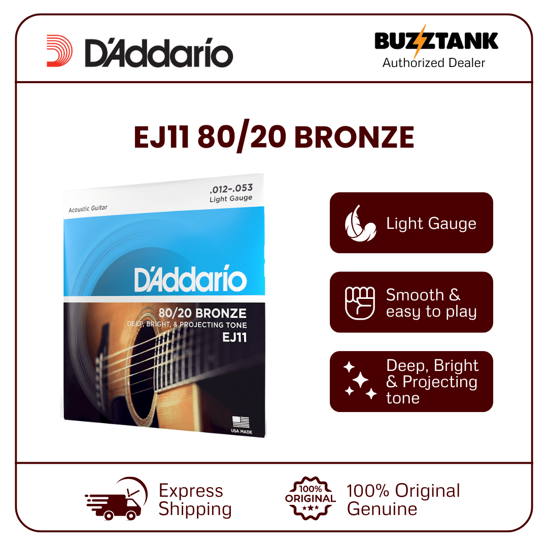 D'Addario EJ10 EJ11 EJ12 EJ13 80/20 Bronze Acoustic Guitar Strings