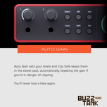 Focusrite Scarlett 2i2, Solo (4th Gen) USB Audio Interface, Studio pack