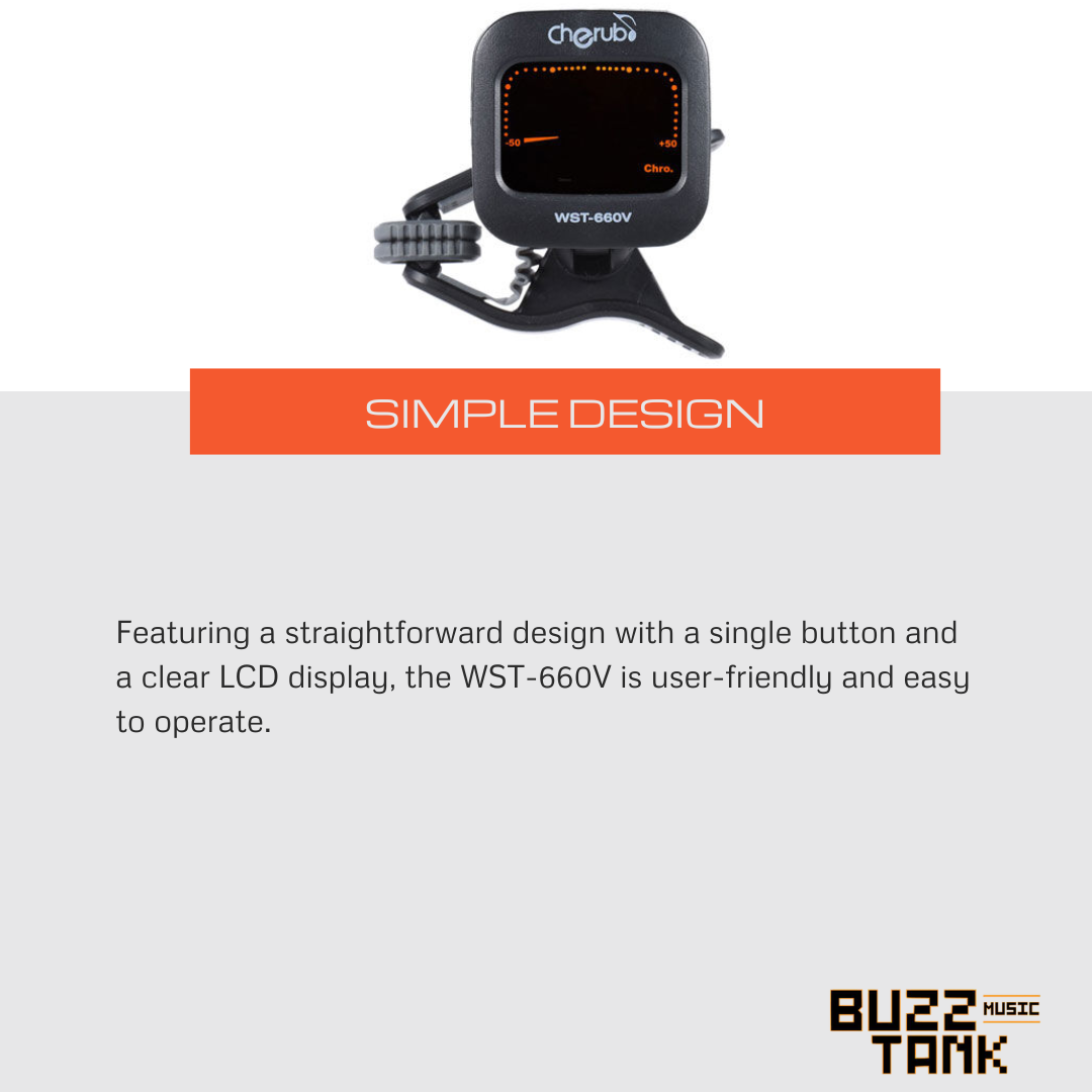 Cherub WST-660V Clip On Chromatic Tuner For Violin (WST660V)