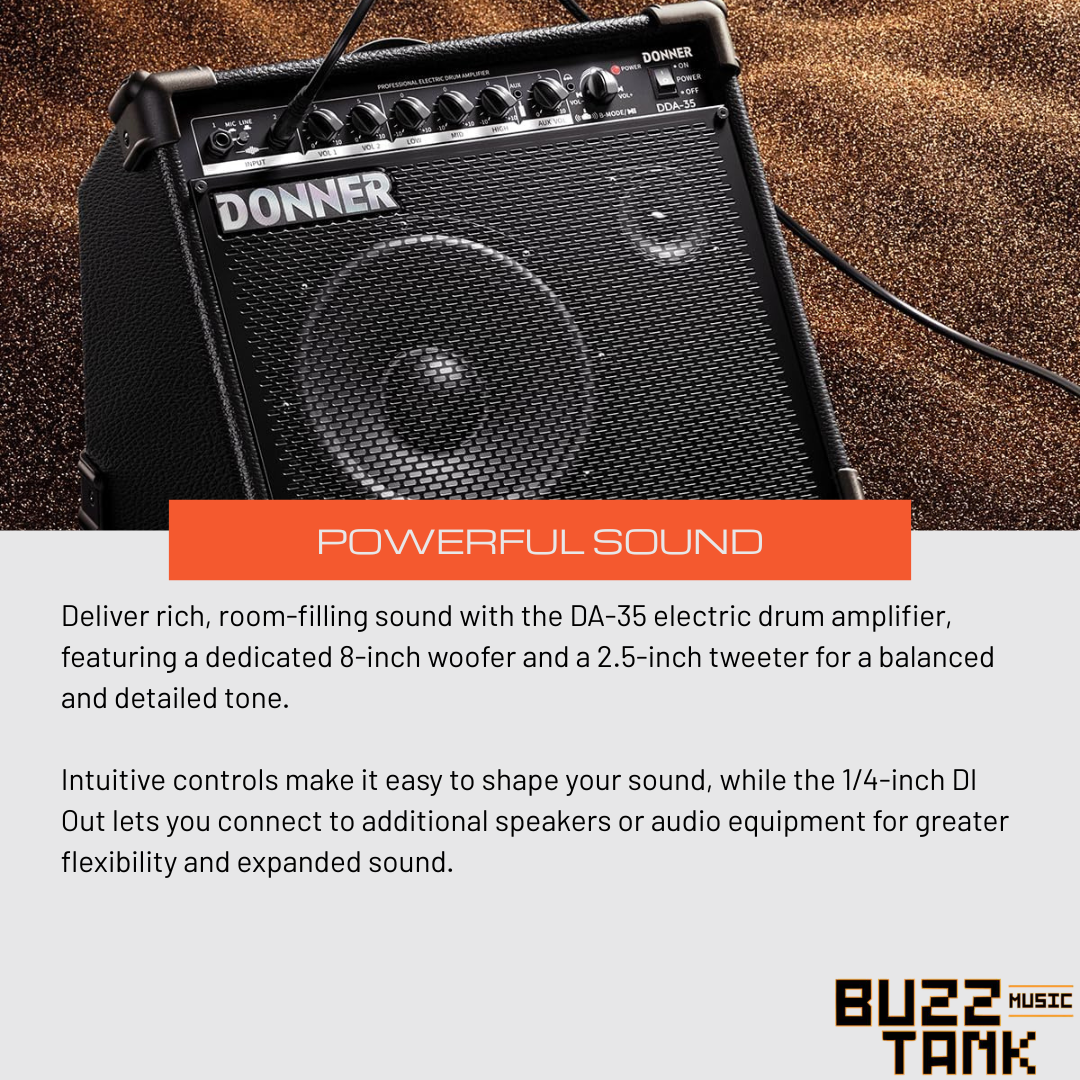 Donner DDA-35 35 Watt Electric Drum Amplifier