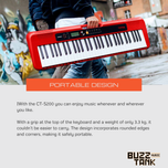 Casio CT-S200 Casiotone 61-Keys Portable Keyboard