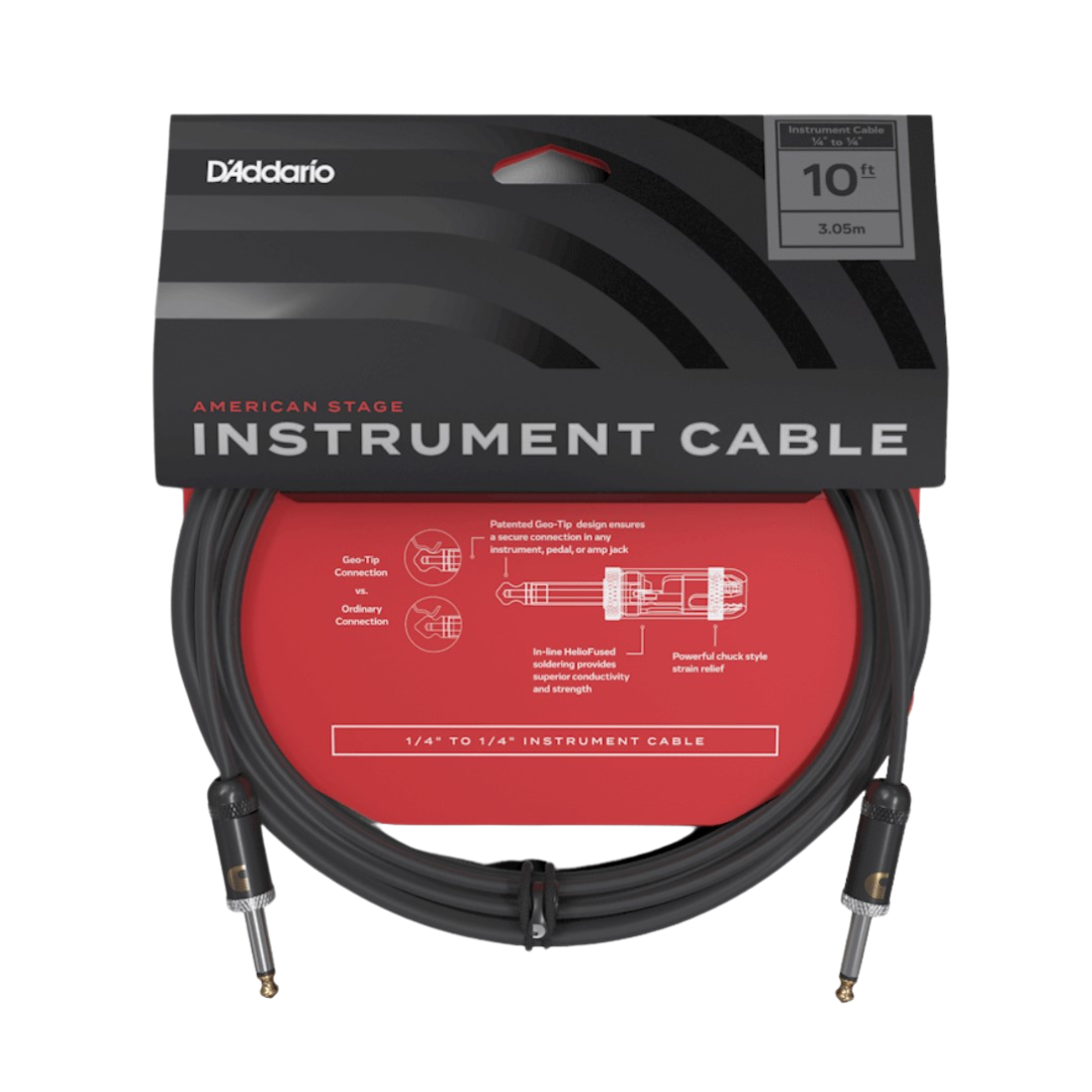 D'Addario PW-AMSG-10 American Stage Instrument Cable, 10 feet