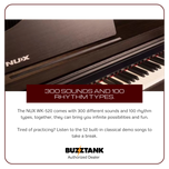 NUX WK-520 88 Key Digital Piano Weighted Keys Rythm Smart Apps Bluetooth Pianos (WK520 WK 520)