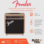 Fender Acoustasonic 15 & 40, Acoustic Guitar Amplifier, 230V UK