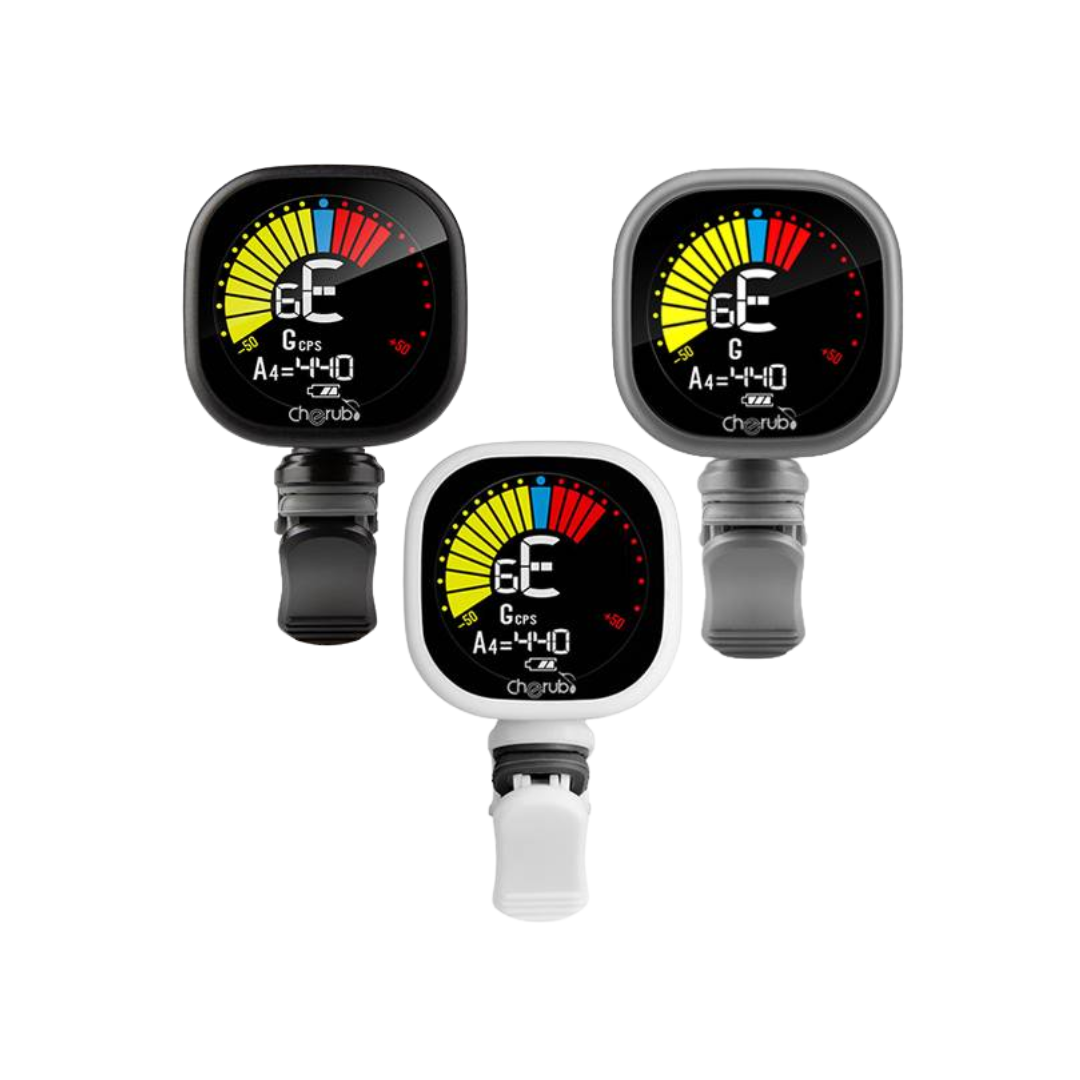 Cherub WST-675 Rechargeable Chromatic Cab Tuner Clip on For Guitar Bass Ukulele (WST675)